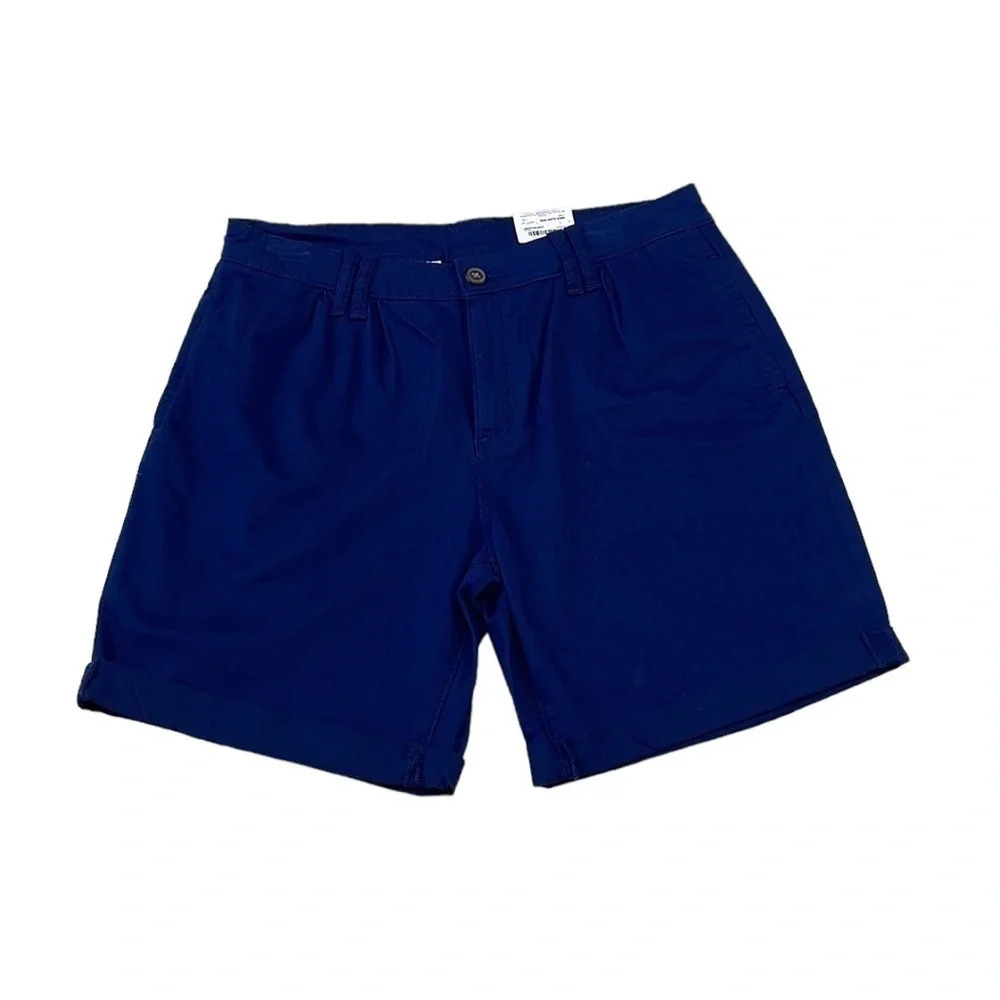 St. John's Bay Jean Shorts NWT Mid Rise Short American Navy Blue Denim Size 10